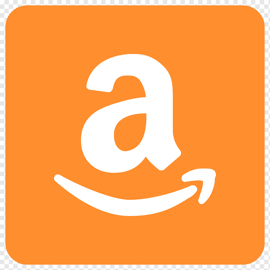 Amazon logo featuring a lowercase 'a' with an arrow underneath, on an orange background.